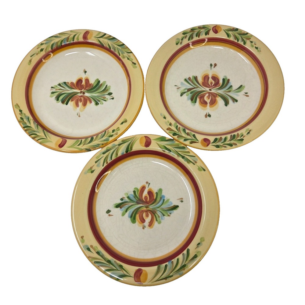 Southern Living Gail Pittman Siena Garland Set 3 Bread Plates 6.75"
